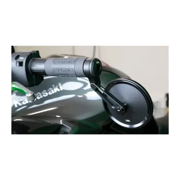 cafe 4 racer - LSL NOVA-RUN handlebar end mirror, short black - LSL Bar end mirrors 4054783605088