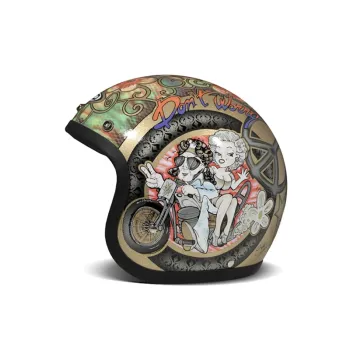 cafe 4 racer - DMD Retro helmet Woodstock - DMD DMD Vintage open helmet 