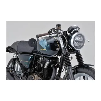 cafe 4 racer - DAYTONA Koncové zrkadlo na riadidlá   "D-MIRROR-15"  krátke, extra ploché, okrúhle - Daytona Zrkadlá do riadítok 4054783688760