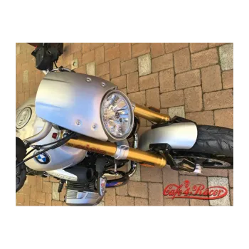 cafe 4 racer - Headlight Fairing Aluminum Silver For BMW R NINE T (14-18) - Cafe4Racer Headlight Fairing - Windshield 