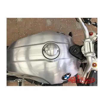 cafe 4 racer - BMW R nine T fuel caps SILVER monza style brushed - Cafe4Racer Fuel Caps 
