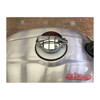 cafe 4 racer - BMW R nine T fuel caps SILVER monza style polished - Cafe4Racer Fuel Caps 