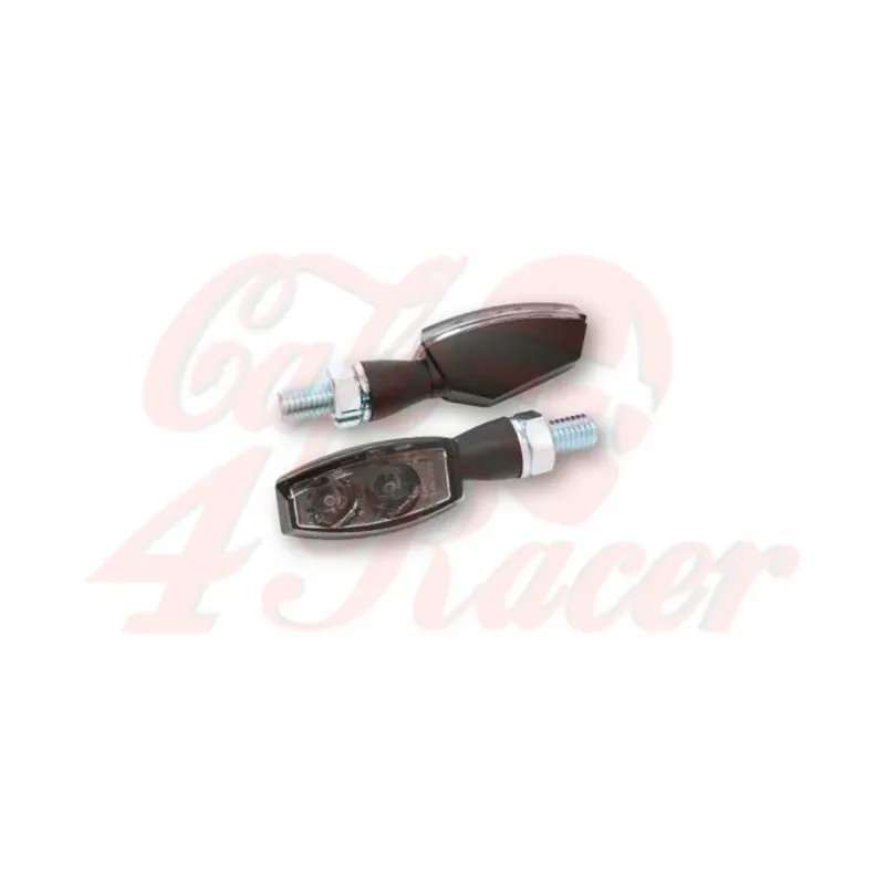 cafe 4 racer - HIGHSIDER LED taillight / indicator unit BLAZE, metal housing black clear lens, pair, E-mark - Highsider 2in1 and 3in1  4054783032020