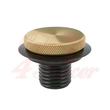 cafe 4 racer - BMW Airhead Billet Gas Cap - Brass & Black - Motone Nádrže a uzávery 