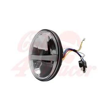 cafe 4 racer - 7"/17.8cm Harley Hlavní světelná vložka LED černá DRL - Cafe4Racer Světla LED 