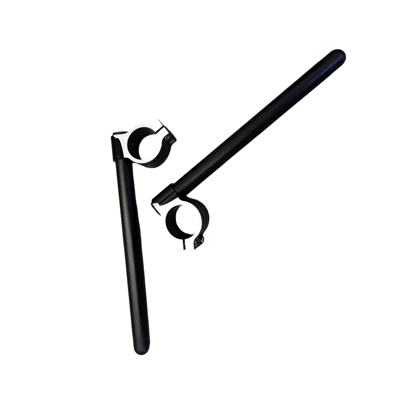 cafe 4 racer - Universal clip-ons 50mm  Black with brushed TOP side - Cafe4Racer Cafe Racer clip-ons 