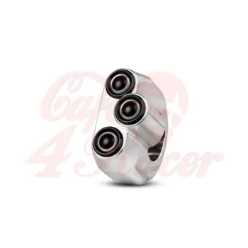 cafe 4 racer - Rebel tlačidlo 3 button LED – leštené 22mm 7/8" - Rebelmoto 22mm / 7/8 inch 