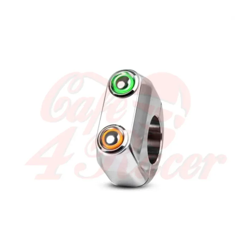 cafe 4 racer - Rebel Button 2 tlačítka LED - leštěná 25,4 mm 1" - Rebelmoto Přepínače 