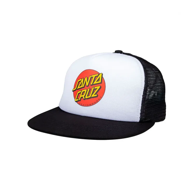 cafe 4 racer - Santa Cruz Dot Mesh cap white/black - Santa Cruz Caps 