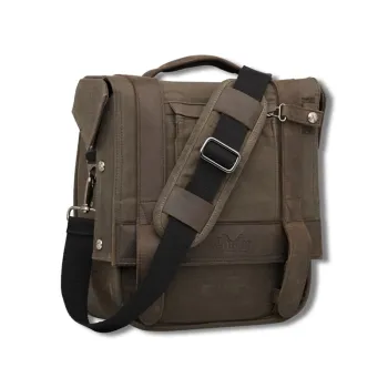 cafe 4 racer - Burly, Voyager saddlebag. Dark Oak canvas - BURLY Bags 