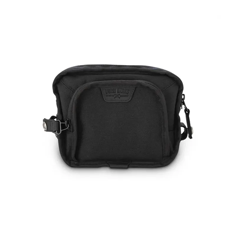 cafe 4 racer - Burly Voyager handlebar bag, black Cordura - BURLY Bags 