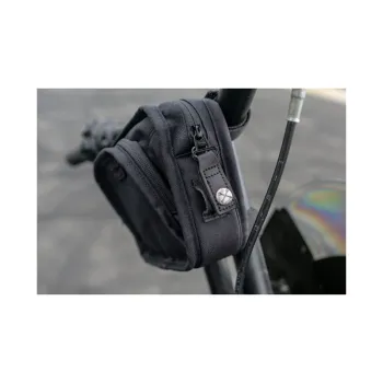 cafe 4 racer - Burly Voyager handlebar bag, black Cordura - BURLY Bags 