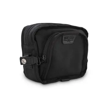 cafe 4 racer - Burly Voyager handlebar bag, black Cordura - BURLY Bags 