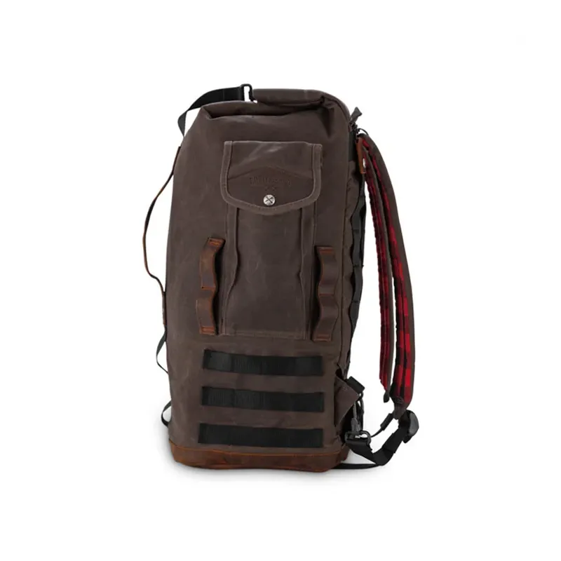 cafe 4 racer - Burly Voyager sissy bar backpack dark oak - BURLY Bags 