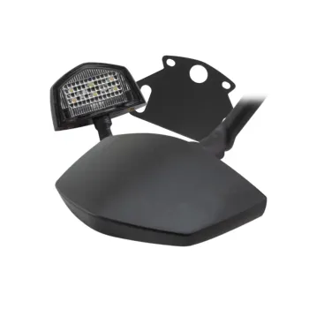 cafe 4 racer - License plate light, LED. Gloss black - MCS License plate lights 