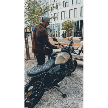 cafe 4 racer - Dvojité  sedlo pre  BMW K75/K100 - viacero možností výberu - Cafe4Racer Čalúnené 