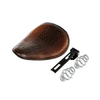cafe 4 racer - Brown  SNAKE skin Universal Custom Old Skool Single Seat bobber - Cafe4Racer Bobber Solo Seats 