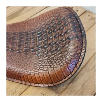 cafe 4 racer - Brown  SNAKE skin Universal Custom Old Skool Single Seat bobber - Cafe4Racer Bobber Solo Seats 