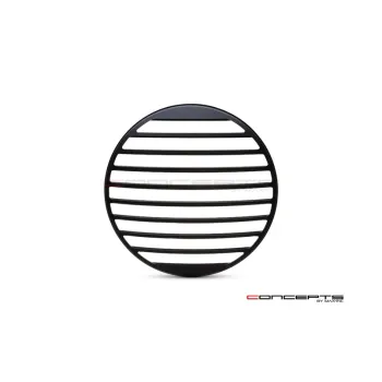 cafe 4 racer - 7" Vent Grill Design  Black CNC Aluminum Headlight Guard Cover - MAX-INC  Headlight Grills 