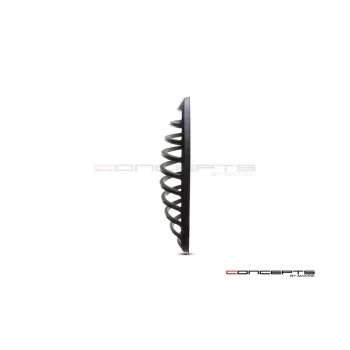 cafe 4 racer - 7" Vent Grill Design  Black CNC Aluminum Headlight Guard Cover - MAX-INC  Headlight Grills 