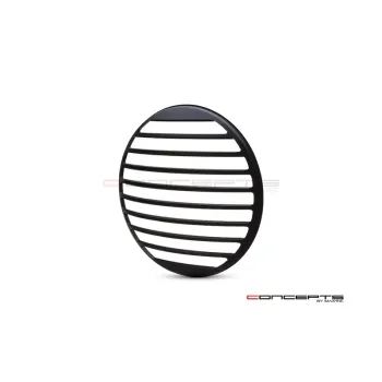 cafe 4 racer - 7" Vent Grill Design  Black CNC Aluminum Headlight Guard Cover - MAX-INC  Headlight Grills 