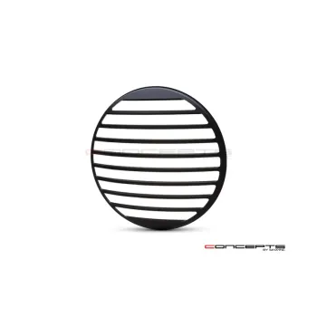 cafe 4 racer - 7" Vent Grill Design  Black CNC Aluminum Headlight Guard Cover - MAX-INC  Headlight Grills 