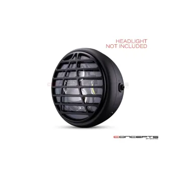 cafe 4 racer - 7" Atec  Grill  CNC Headlight Guard  - MAX-INC  Headlight Grills 