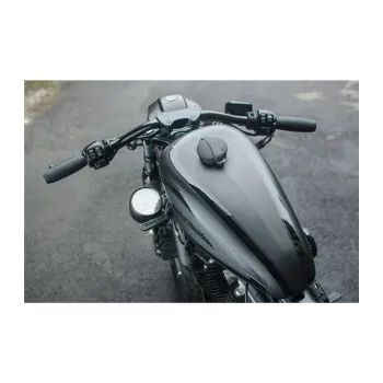 cafe 4 racer -  Monza Cap Kit for Triumph and HD - Black - Motone Fuel Caps 