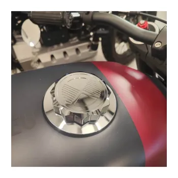 cafe 4 racer - BMW Airhead Monza Sada víčka nádrže stříbrná - Cafe4Racer Nádrže a uzávěry 