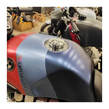 cafe 4 racer - BMW K75/100/1100 stříbrná se stříbrným uzávěrem - Cafe4Racer Víčka nádrží 