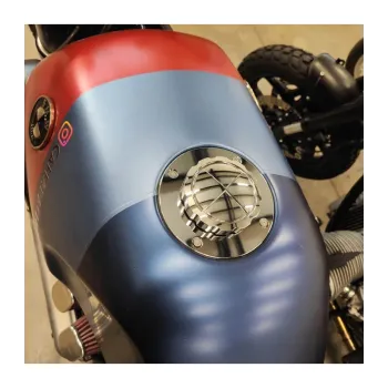 cafe 4 racer - BMW K75/100/1100 stříbrná se stříbrným uzávěrem - Cafe4Racer Víčka nádrží 