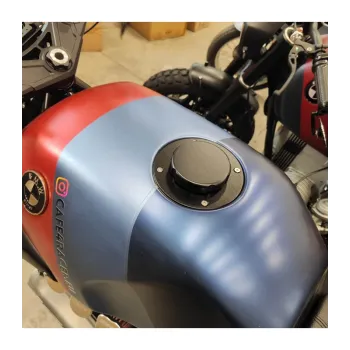 cafe 4 racer - BMW K75/100/1100 Čierny s čiernym uzávěrom - Cafe4Racer Víčka nádrží 