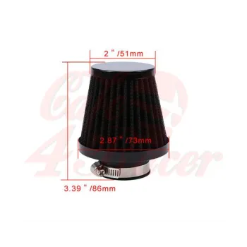 cafe 4 racer - Round clamp 54mm black Air filter - Cafe4Racer Air filters 