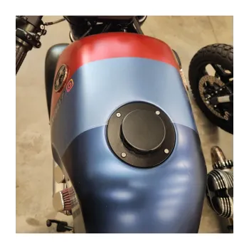 cafe 4 racer - BMW K75/100/1100 Čierny s čiernym uzávěrom - Cafe4Racer Víčka nádrží 