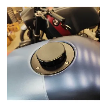 cafe 4 racer - BMW K75/100/1100 Čierny s čiernym uzávěrom - Cafe4Racer Víčka nádrží 