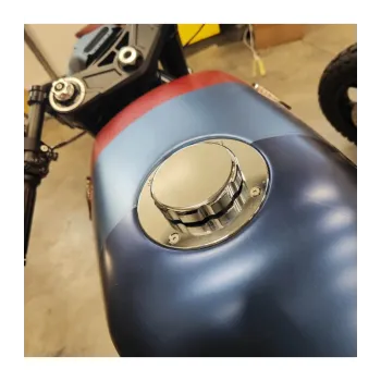 cafe 4 racer - BMW K75/100/1100 stříbrná se stříbrným uzávěrem - Cafe4Racer Víčka nádrží 