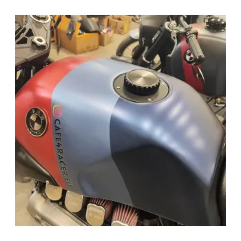 cafe 4 racer - BMW K75/100/1100 Čierny s čiernym uzávěrom bez  loga - Cafe4Racer Víčka nádrží 