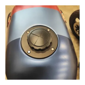 cafe 4 racer - BMW K75/100/1100 Fuel Tank Cap BLACK BLACK with Logo - Cafe4Racer Tank Caps 