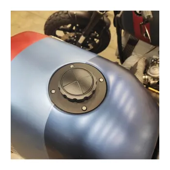 cafe 4 racer - BMW K75/100/1100 Čierny s čiernym uzáverom s Logom - Cafe4Racer Uzávery nádrže 