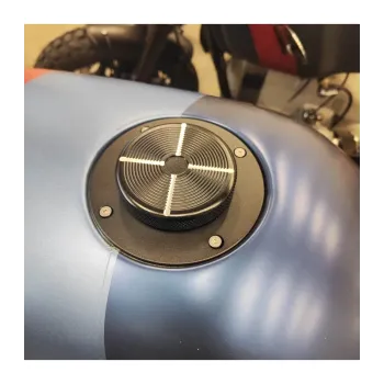 cafe 4 racer - BMW K75/100/1100 Čierny s čiernym uzávěrom - Cafe4Racer Víčka nádrží 
