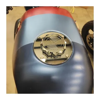 cafe 4 racer - BMW K75/100/1100 stříbrná se stříbrným uzávěrem - Cafe4Racer Víčka nádrží 