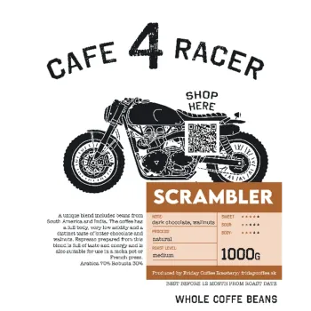 cafe 4 racer - Káva SCRAMBLER 1000g - Cafe4Racer Káva 