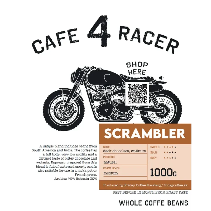 cafe 4 racer - Coffee SCRAMBLER 1000g - Cafe4Racer Coffee 
