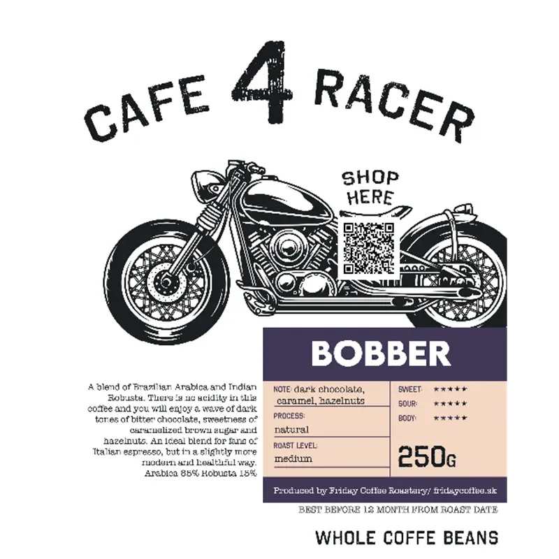 cafe 4 racer - Káva BOBBER 250g - Cafe4Racer Káva 